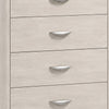 Fezi Tall Dresser Chest | 5 Drawers | Silver Finger Pulls | Dusty Gray