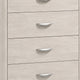 Fezi Tall Dresser Chest | 5 Drawers | Silver Finger Pulls | Dusty Gray