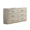 Fezi Wide Dresser | 6 Drawers | Silver Steel Finger Pulls | Dusty Gray
