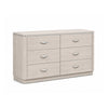 Fezi Wide Dresser | 6 Drawers | Silver Steel Finger Pulls | Dusty Gray