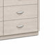 Fezi Wide Dresser | 6 Drawers | Silver Steel Finger Pulls | Dusty Gray