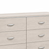 Fezi Wide Dresser | 6 Drawers | Silver Steel Finger Pulls | Dusty Gray