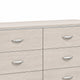 Fezi Wide Dresser | 6 Drawers | Silver Steel Finger Pulls | Dusty Gray