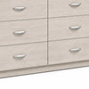 Fezi Wide Dresser | 6 Drawers | Silver Steel Finger Pulls | Dusty Gray