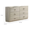 Fezi Wide Dresser | 6 Drawers | Silver Steel Finger Pulls | Dusty Gray