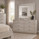 Hezi Dresser Mirror | Glam White | Multi Layer Molded Frame | 41x42