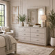 Hezi Dresser Mirror | Glam White | Multi Layer Molded Frame | 41x42