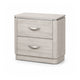 Fezi Nightst& | 2 Drawers | Silver Steel Finger Pulls | Dusty Gray