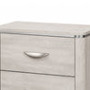 Fezi Nightst& | 2 Drawers | Silver Steel Finger Pulls | Dusty Gray