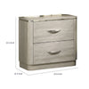 Fezi Nightst& | 2 Drawers | Silver Steel Finger Pulls | Dusty Gray