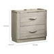 Fezi Nightst& | 2 Drawers | Silver Steel Finger Pulls | Dusty Gray
