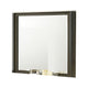 Lim Dresser Mirror | Dark Walnut Brown | Faux Marble | 39x45 Fluted Frame