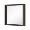 Lim Dresser Mirror | Dark Walnut Brown | Faux Marble | 39x45 Fluted Frame