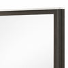 Lim Dresser Mirror | Dark Walnut Brown | Faux Marble | 39x45 Fluted Frame