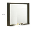 Lim Dresser Mirror | Dark Walnut Brown | Faux Marble | 39x45 Fluted Frame