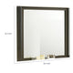 Lim Dresser Mirror | Dark Walnut Brown | Faux Marble | 39x45 Fluted Frame