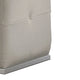 Keza Vanity Stool | White Tufted Seat | 19 " Cubic Membrane Press