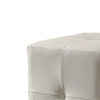 Keza Vanity Stool | White Tufted Seat | 19 " Cubic Membrane Press