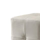 Keza Vanity Stool | White Tufted Seat | 19 " Cubic Membrane Press