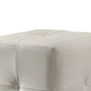 Keza Vanity Stool | White Tufted Seat | 19 " Cubic Membrane Press