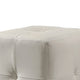 Keza Vanity Stool | White Tufted Seat | 19 " Cubic Membrane Press