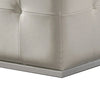 Keza Vanity Stool | White Tufted Seat | 19 " Cubic Membrane Press