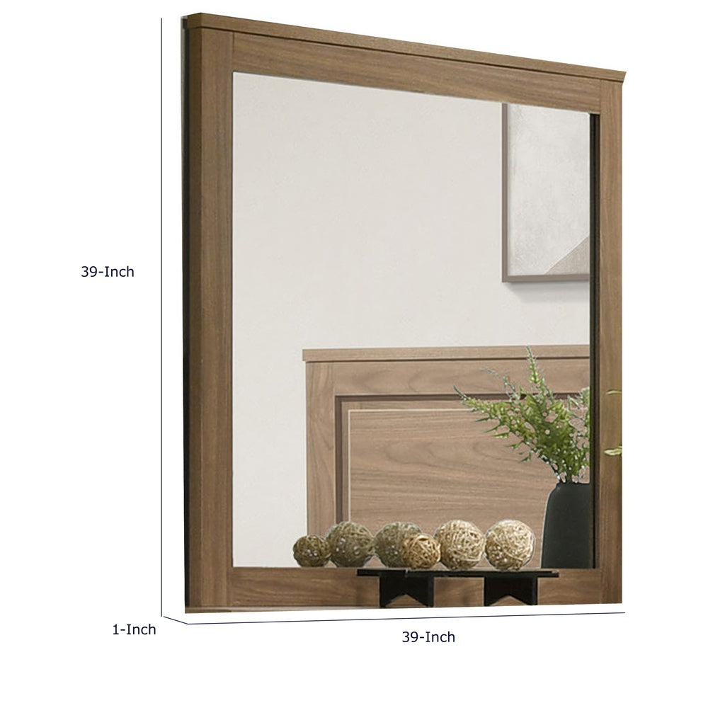 Pize Dresser Mirror |  Walnut Brown | 39x39 L&scape Frame