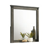 Bry Dresser Mirror | Crown Molded Top | 38x40 Rustic Gray Frame