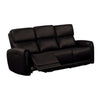 Sily Power Recliner Sofa w USB | Contour Arms | Foam Fill Black Faux Leather