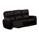 Sily Power Recliner Sofa w USB | Contour Arms | Foam Fill Black Faux Leather