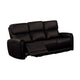 Sily Power Recliner Sofa w USB | Contour Arms | Foam Fill Black Faux Leather
