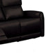 Sily Power Recliner Sofa w USB | Contour Arms | Foam Fill Black Faux Leather