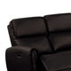 Sily Power Recliner Sofa w USB | Contour Arms | Foam Fill Black Faux Leather