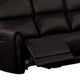 Sily Power Recliner Sofa w USB | Contour Arms | Foam Fill Black Faux Leather