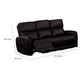 Sily Power Recliner Sofa w USB | Contour Arms | Foam Fill Black Faux Leather