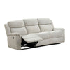 Becy Manual Recliner Sofa | Bustle-Back | Light Gray Cushions | 80 "