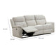 Becy Manual Recliner Sofa | Bustle-Back | Light Gray Cushions | 80 "