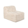 Appi Modular Armless Chair | Compressed Foam Fill S& Beige Faux Fur