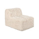 Appi Modular Armless Chair | Compressed Foam Fill S& Beige Faux Fur