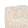 Appi Modular Armless Chair | Compressed Foam Fill S& Beige Faux Fur