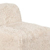 Appi Modular Armless Chair | Compressed Foam Fill S& Beige Faux Fur