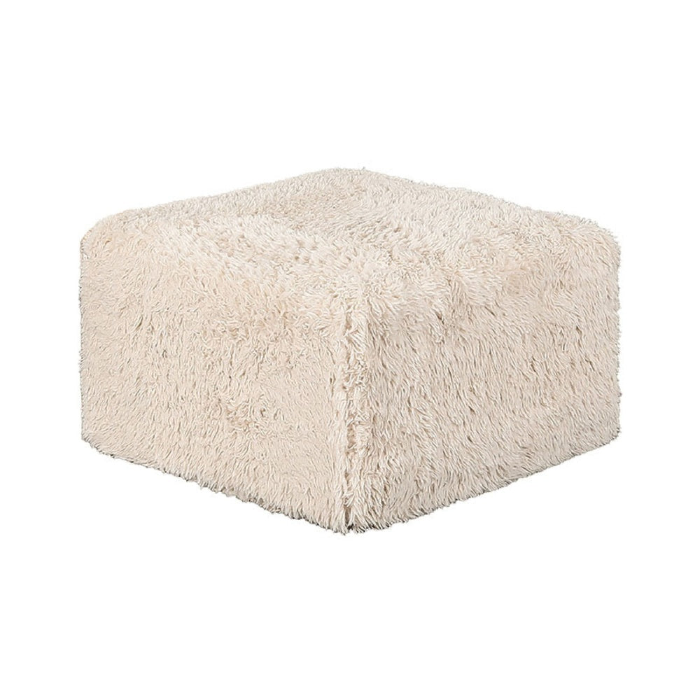 Appi Modular Square Ottoman | Compressed Foam | S& Beige Faux Fur 27"