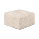 Appi Modular Square Ottoman | Compressed Foam | S& Beige Faux Fur 27"