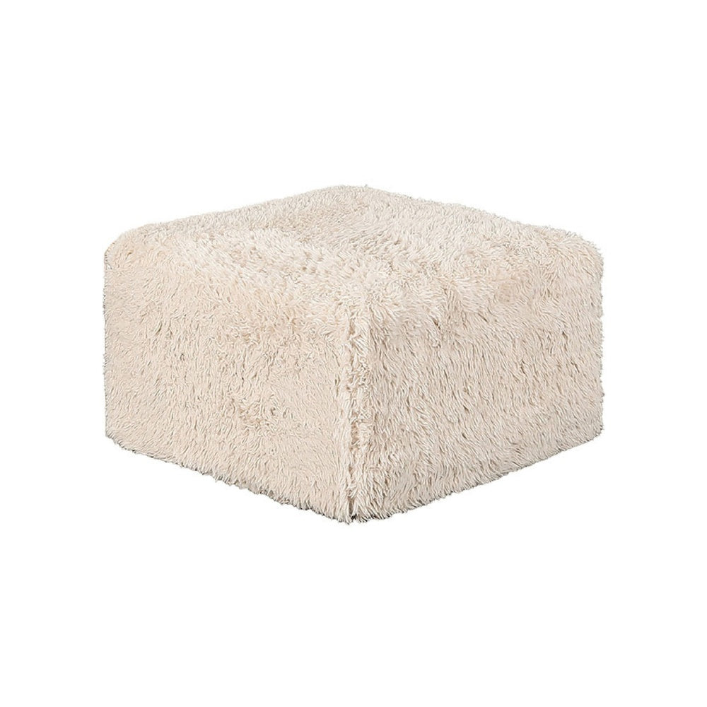 Appi Modular Square Ottoman | Compressed Foam | S& Beige Faux Fur 27"