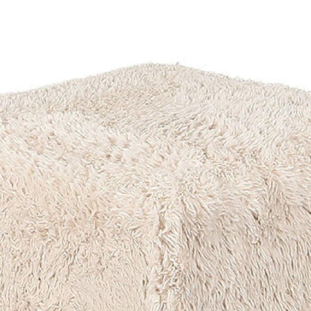 Appi Modular Square Ottoman | Compressed Foam | S& Beige Faux Fur 27"