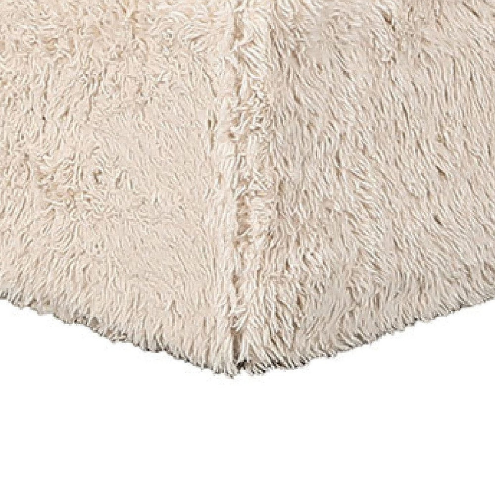 Appi Modular Square Ottoman | Compressed Foam | S& Beige Faux Fur 27"
