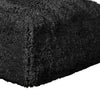 Appi Modular Armless Chair | Compressed Foam Fill Black Shaggy Faux Fur