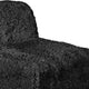 Appi Modular Armless Chair | Compressed Foam Fill Black Shaggy Faux Fur