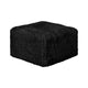 Appi Modular Square Ottoman | Compressed Foam | Black Faux Fur 27"