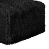 Appi Modular Square Ottoman | Compressed Foam | Black Faux Fur 27"
